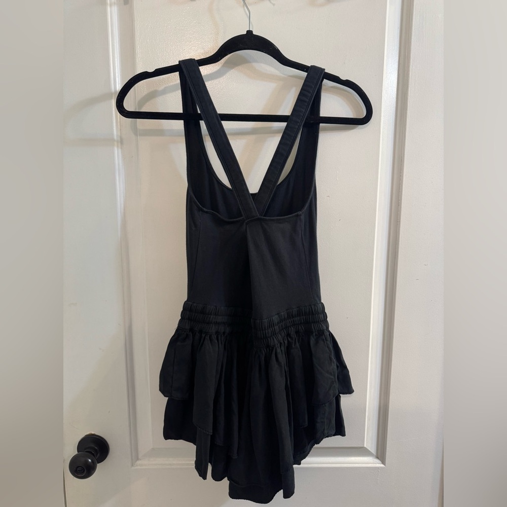 We The Free Prima Tiered Shortsie Romper Black XS - Picture 9 of 11